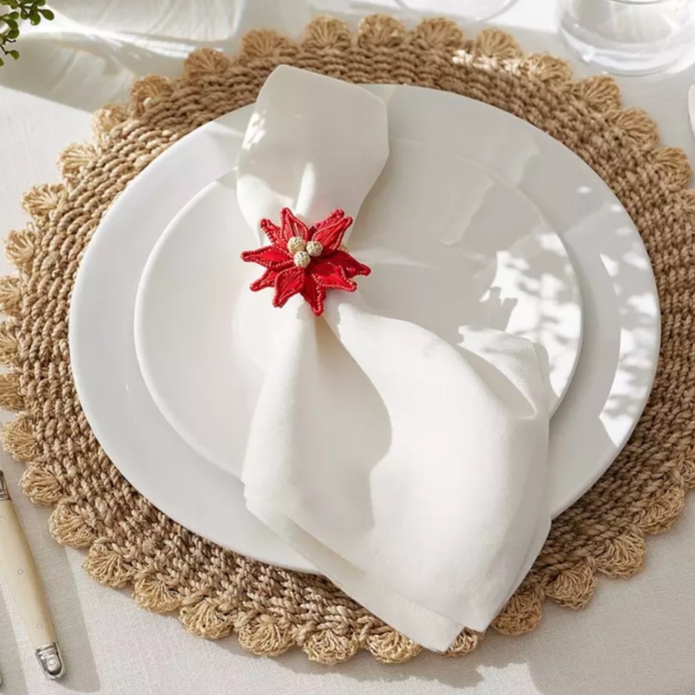 NWT! Set of 4 Serena & Lily Salento Linen Napkins in White - Picture 2 of 5